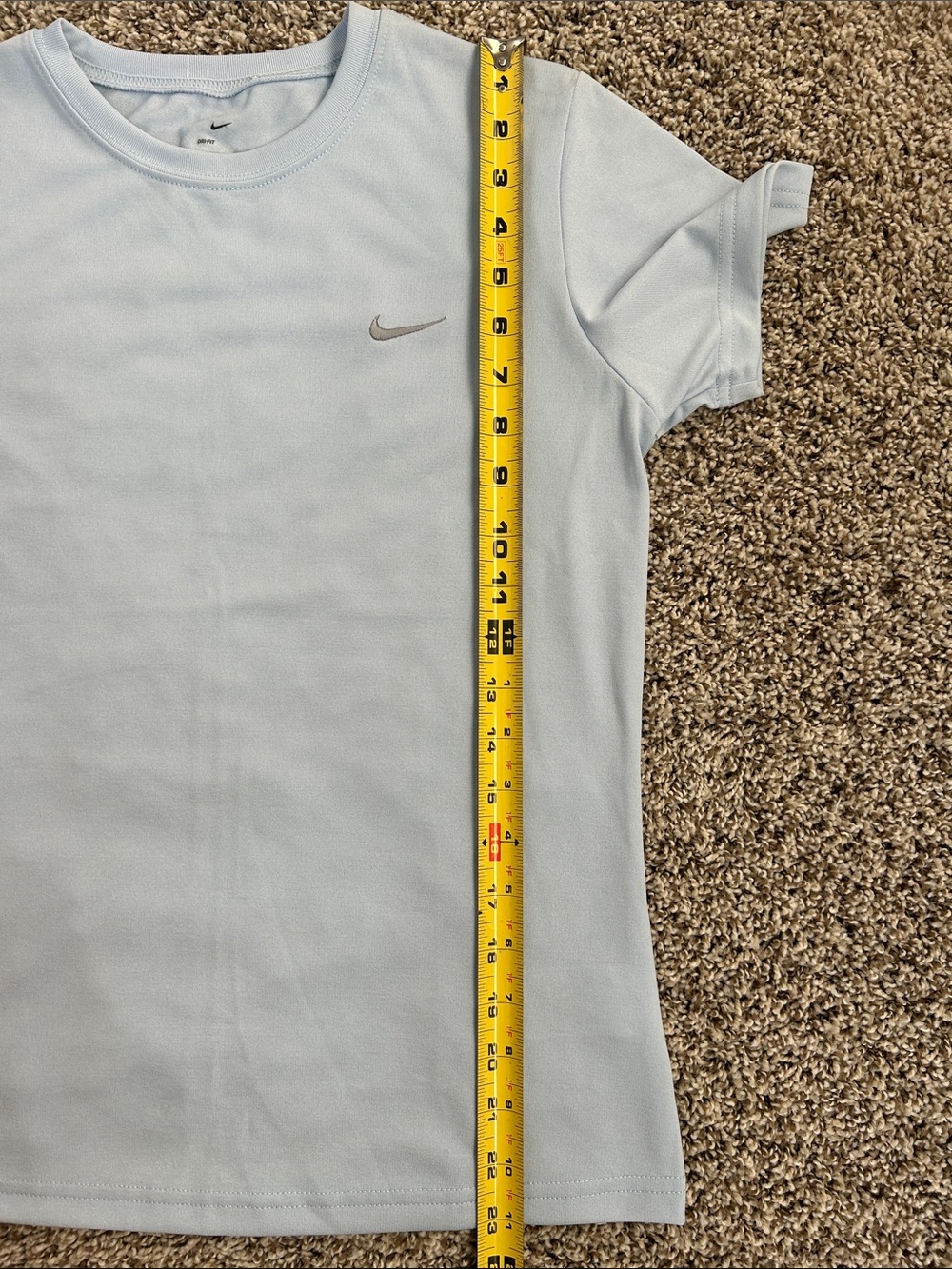 Vintage Nike DRI-FIT Women’s Crew Neck Short Sleeve Tee | Heather Blue | Size M - Picture 10 of 15